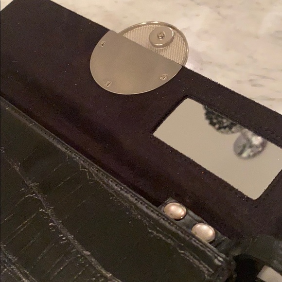 Vintage 1990s Vegan Black Clutch Shoulder Bag - Picture 8 of 9